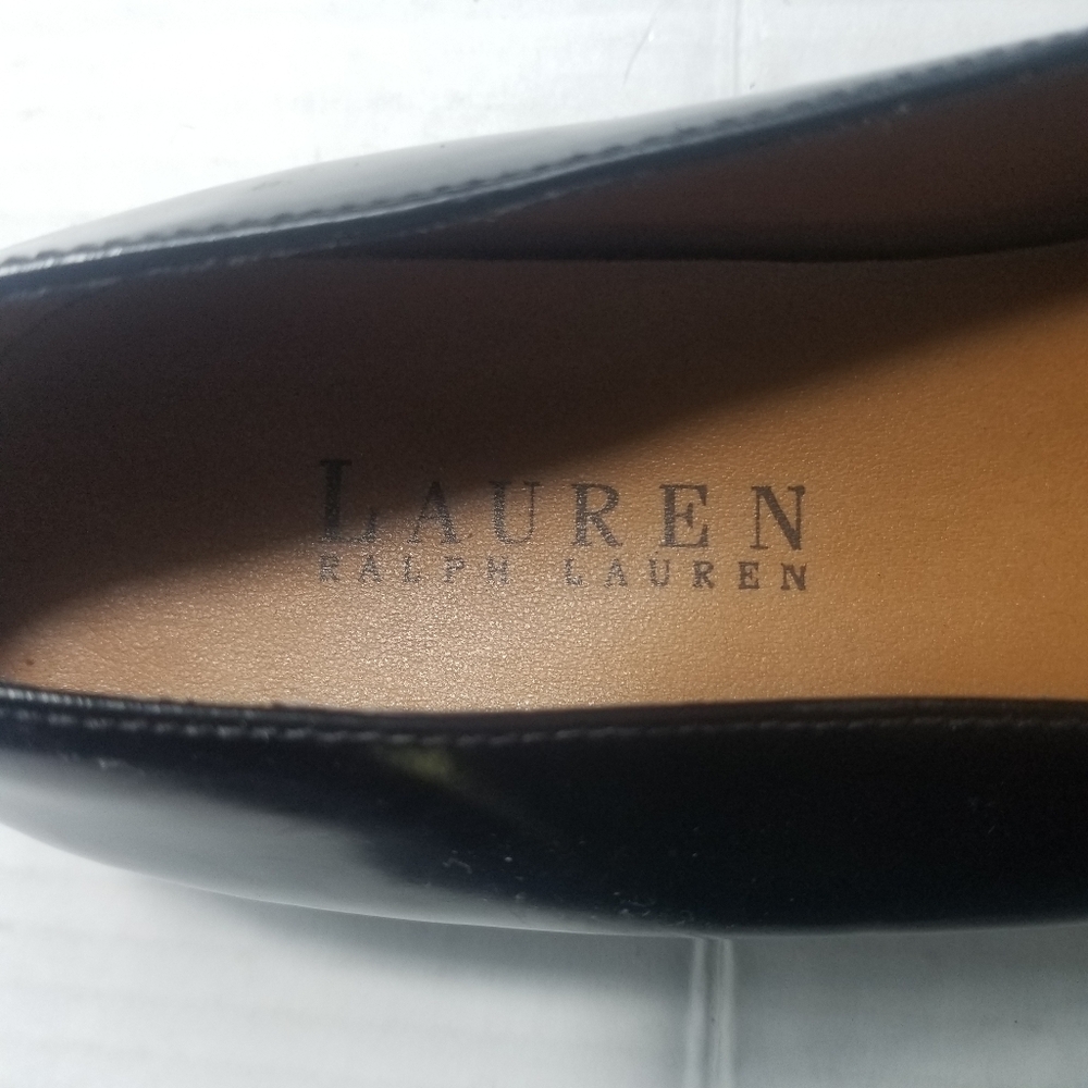 LAUREN RALPH LAUREN WOMEN'S BLACK LEATHER LOAFERS SIZE 6B - Picture 2 of 12